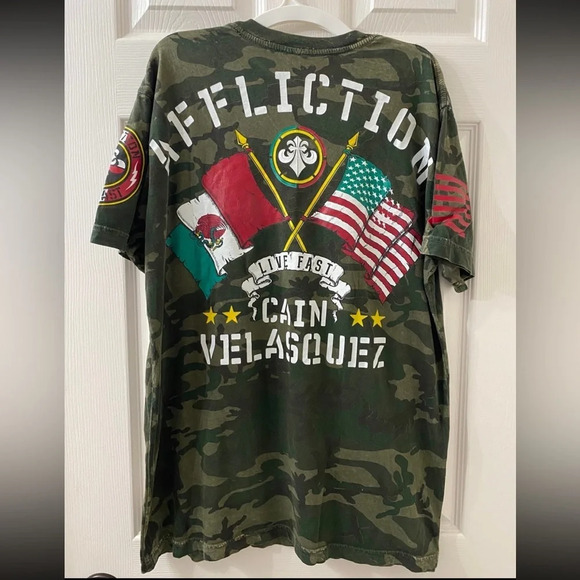 Affliction Cain Velasquez Camo Eagle Graphic T-Shirt – Men’s Medium - Picture 2 of 10